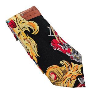 Mens Silk Neck Tie New York City Fire Department Ladder Hose Flame Classic